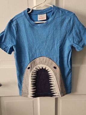 Hanna Andersson Light Blue Shark Bite Graphic Tee
